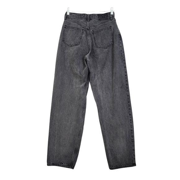 Abercrombie & Fitch Womens High Rise Taper Jean Curve Love Size 2 Long Black - Picture 4 of 13